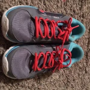 Blue and pink Nike’s